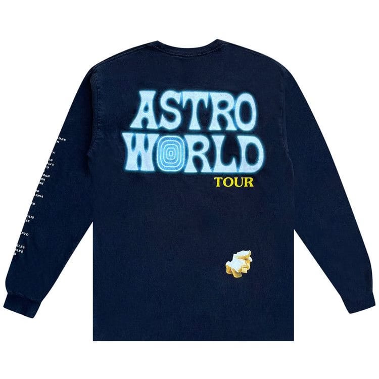 Cactus Jack by Travis Scott I Wish You Were Here Astroworld Long-Sleeve T-Shirt Black