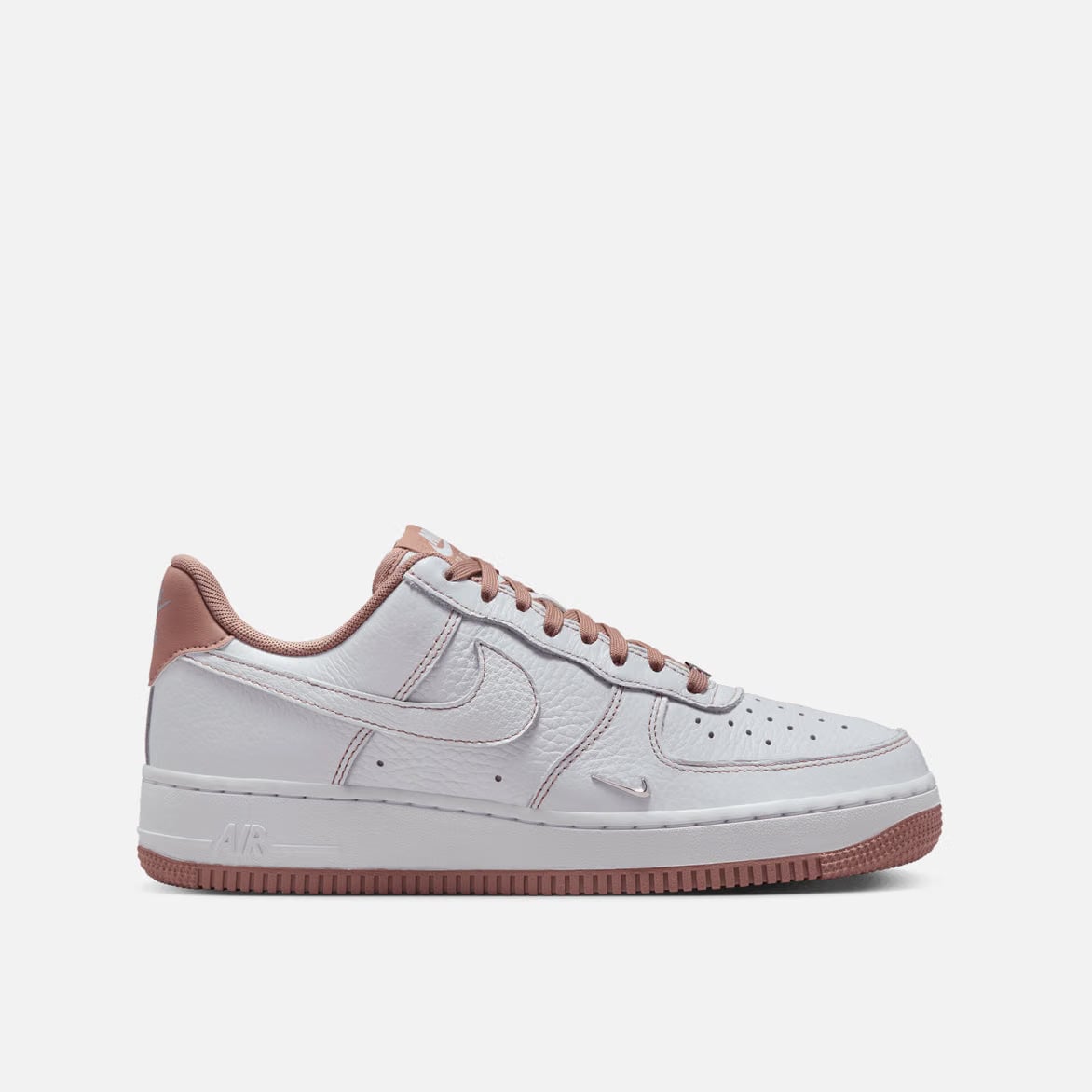 Nike WMNS AIR FORCE 1 `07 "MINI JEWEL" - WHITE / METALLIC SILVER - PARTICLE PINK