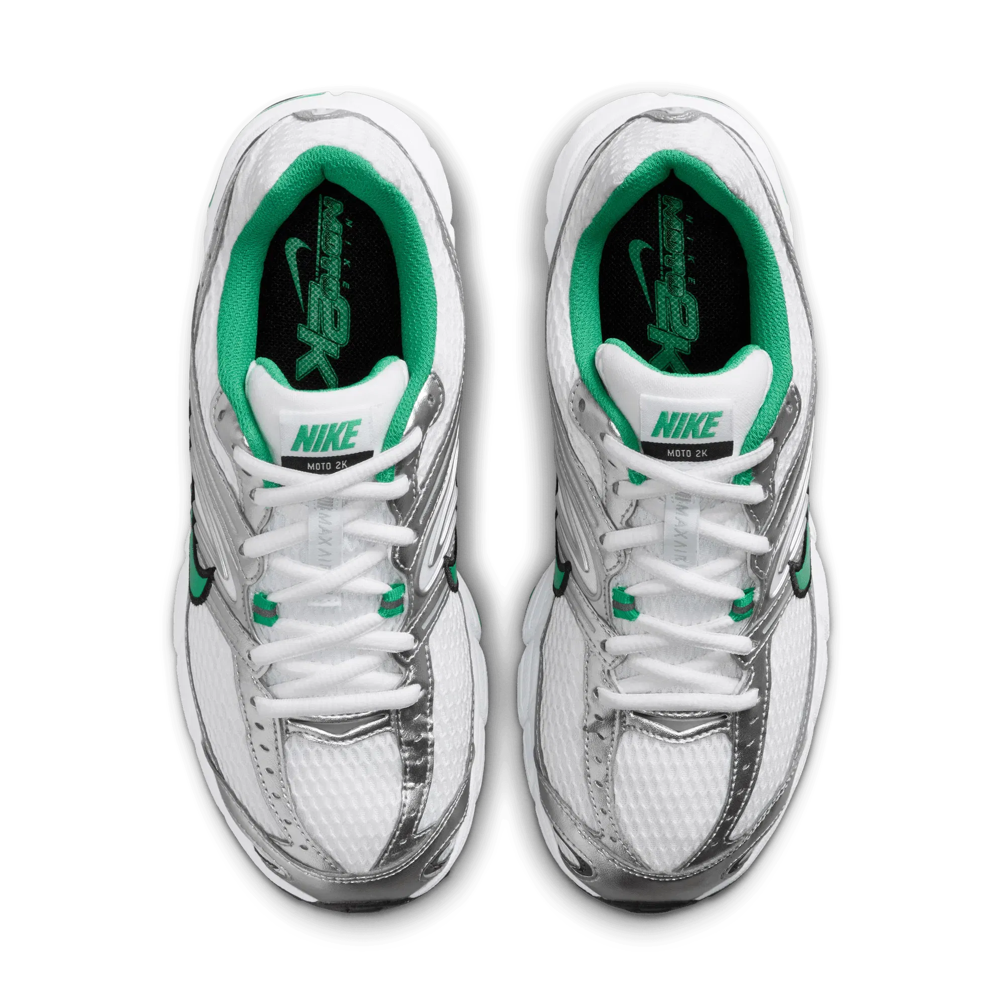 Nike WMNS AIR MAX MOTO 2K - WHITE / METALLIC SILVER / STADIUM GREEN