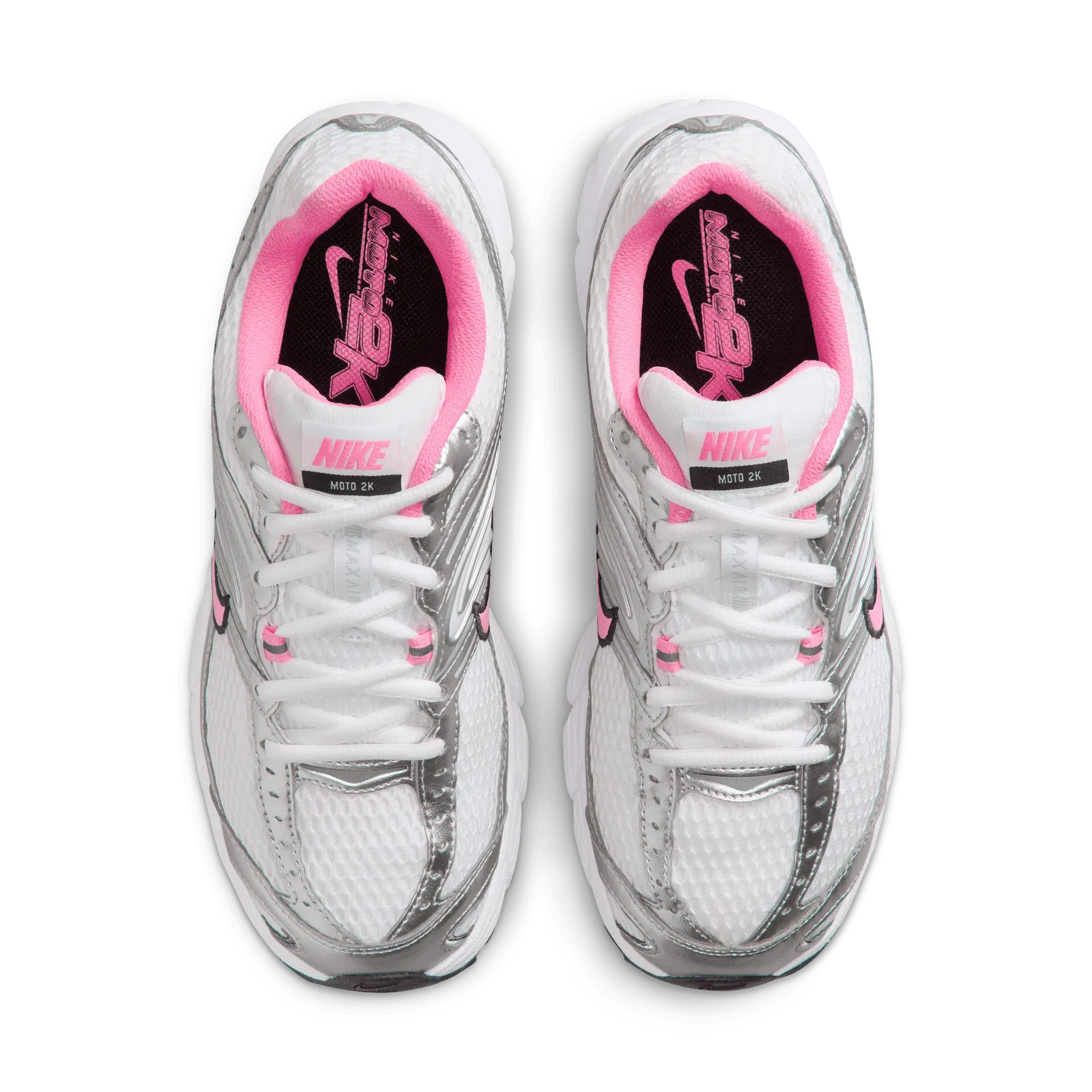 Nike WMNS AIR MAX MOTO 2K - WHITE / METALLIC SILVER / PINK SPELL