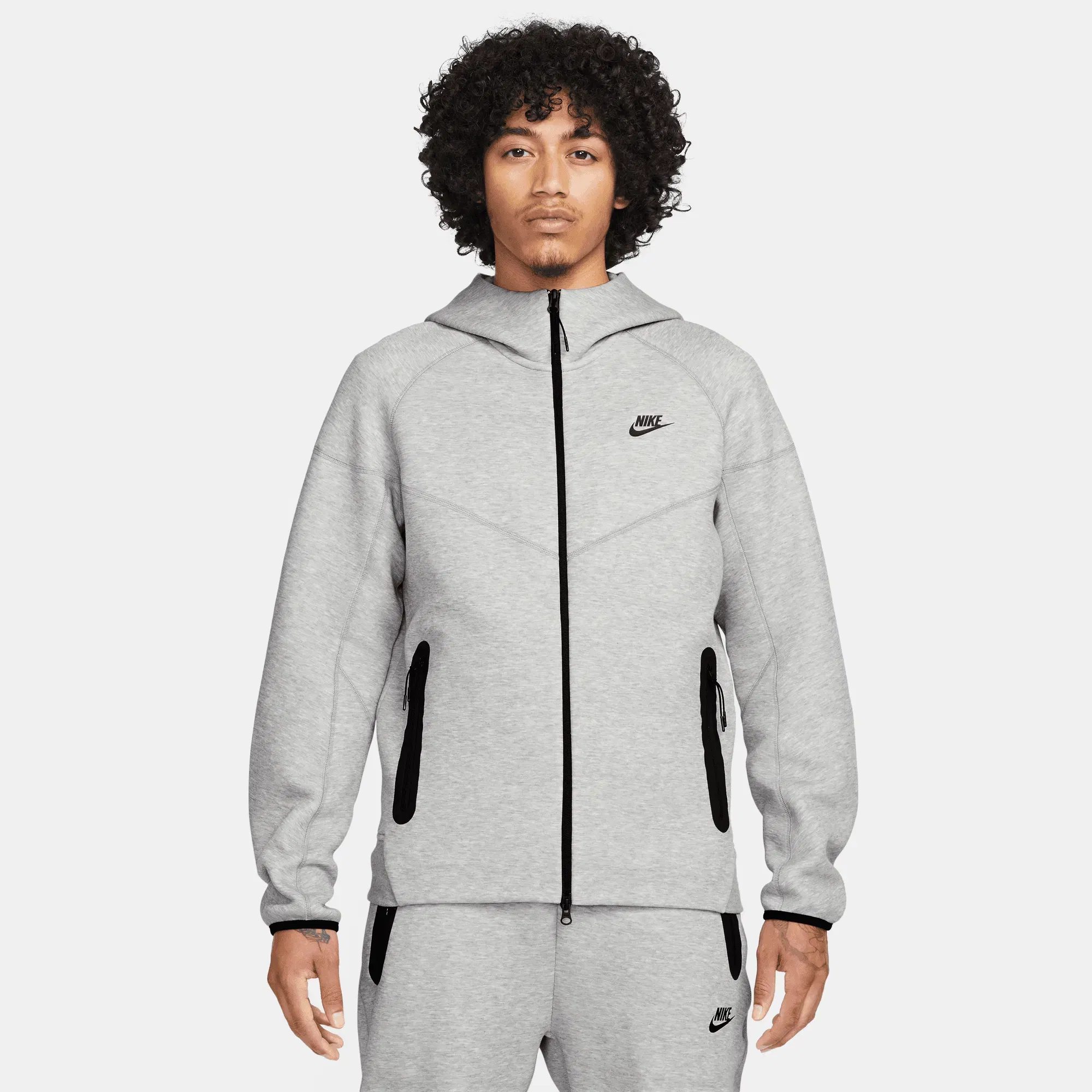 Nike TECH FLEECE FULL-ZIP HOODIE - GRAPHITE