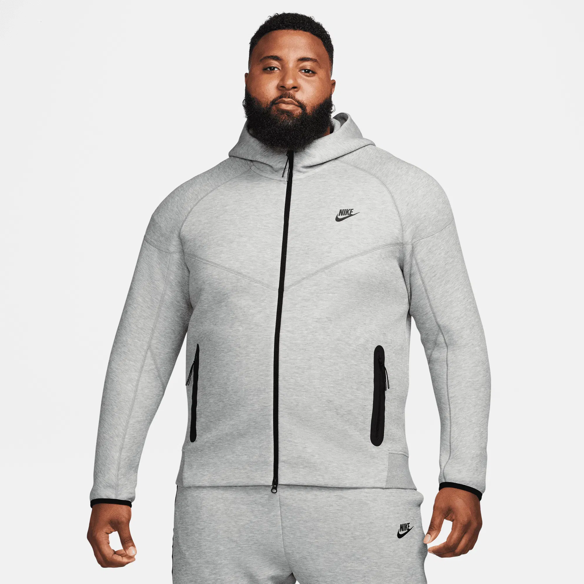 Nike TECH FLEECE FULL-ZIP HOODIE - GRAPHITE