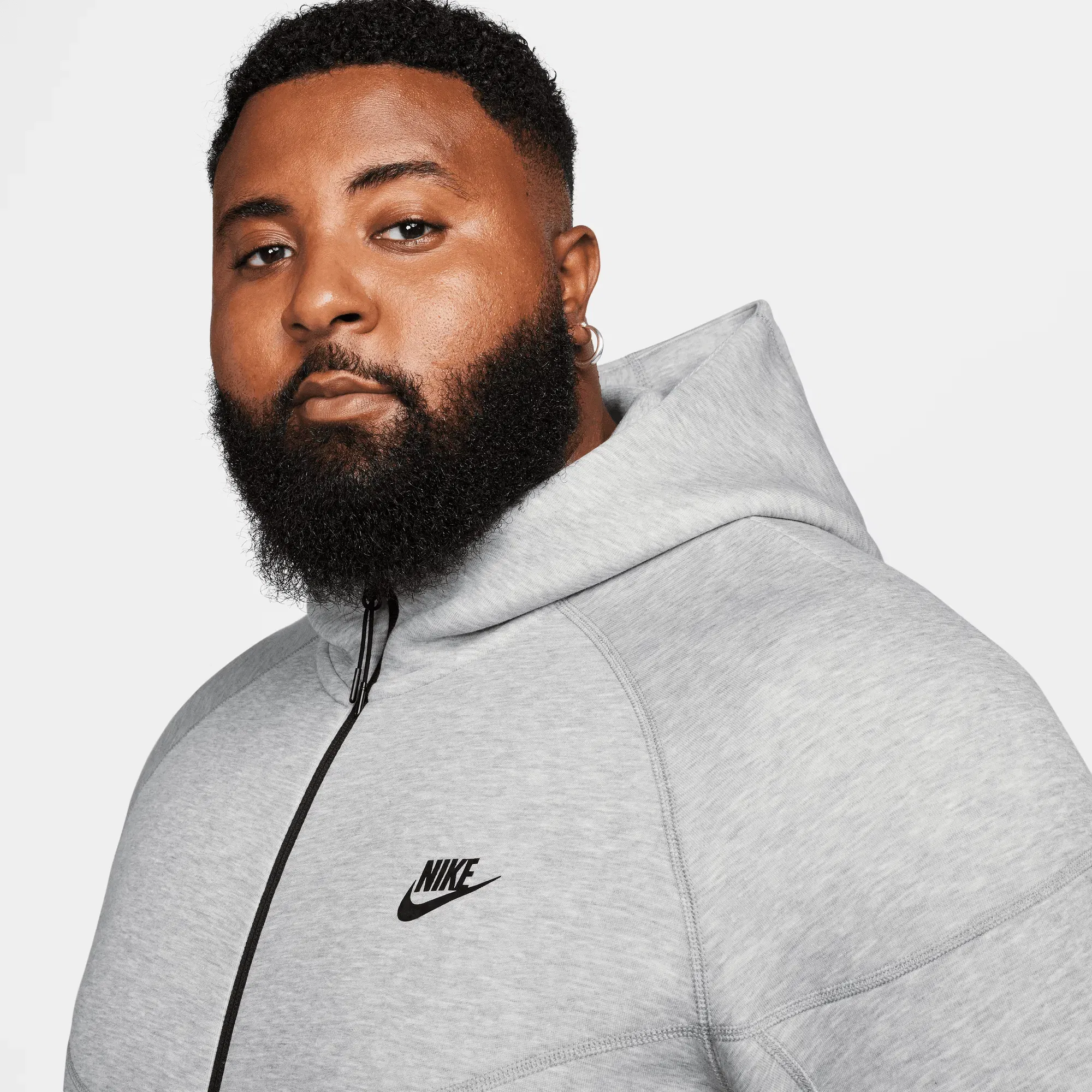 Nike TECH FLEECE FULL-ZIP HOODIE - GRAPHITE