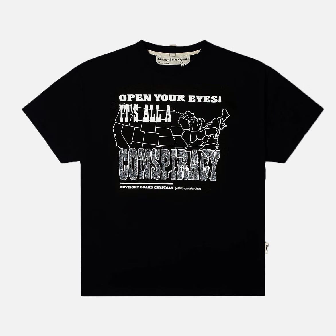 Advisory Board Crystals CONSPIRACY SHORT SLEEVE TEE - BLACK