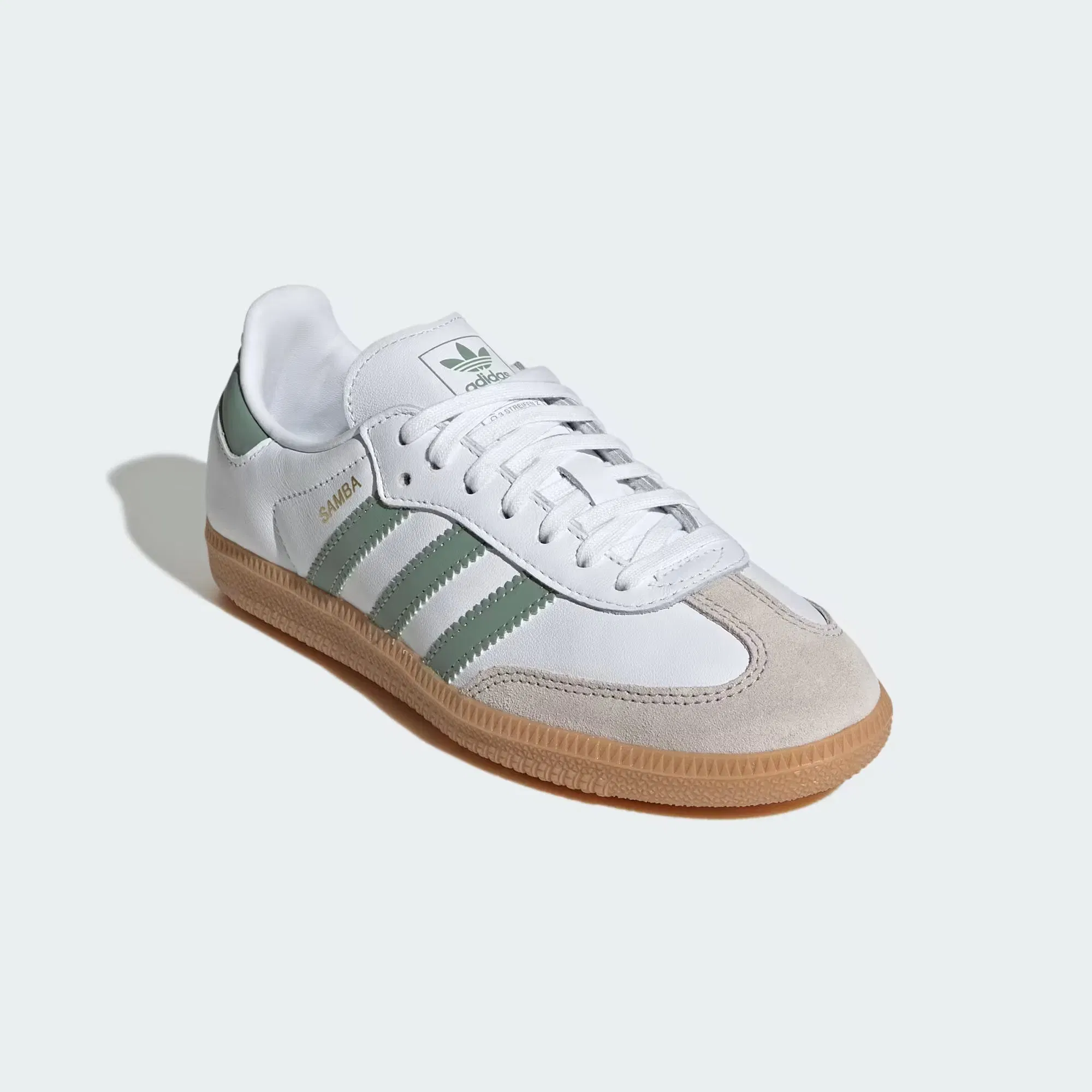 adidas SAMBA OG (GS) - CLOUD WHITE / SILVER GREEN