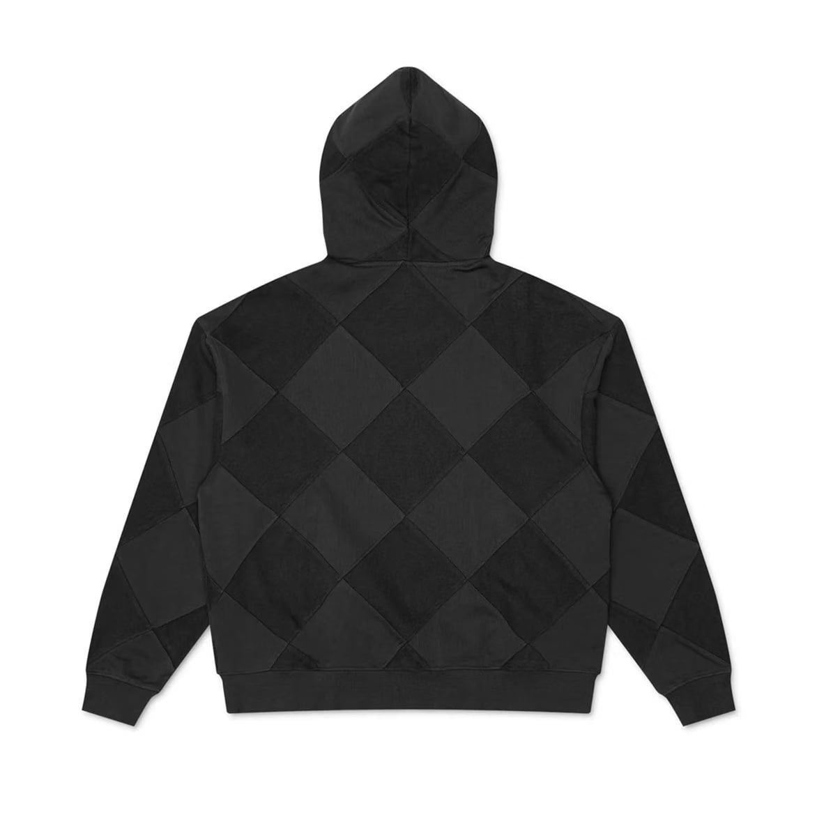 Metalwood Studio DIAMOND TERRY HOODED SWEATSHIRT - BLACK