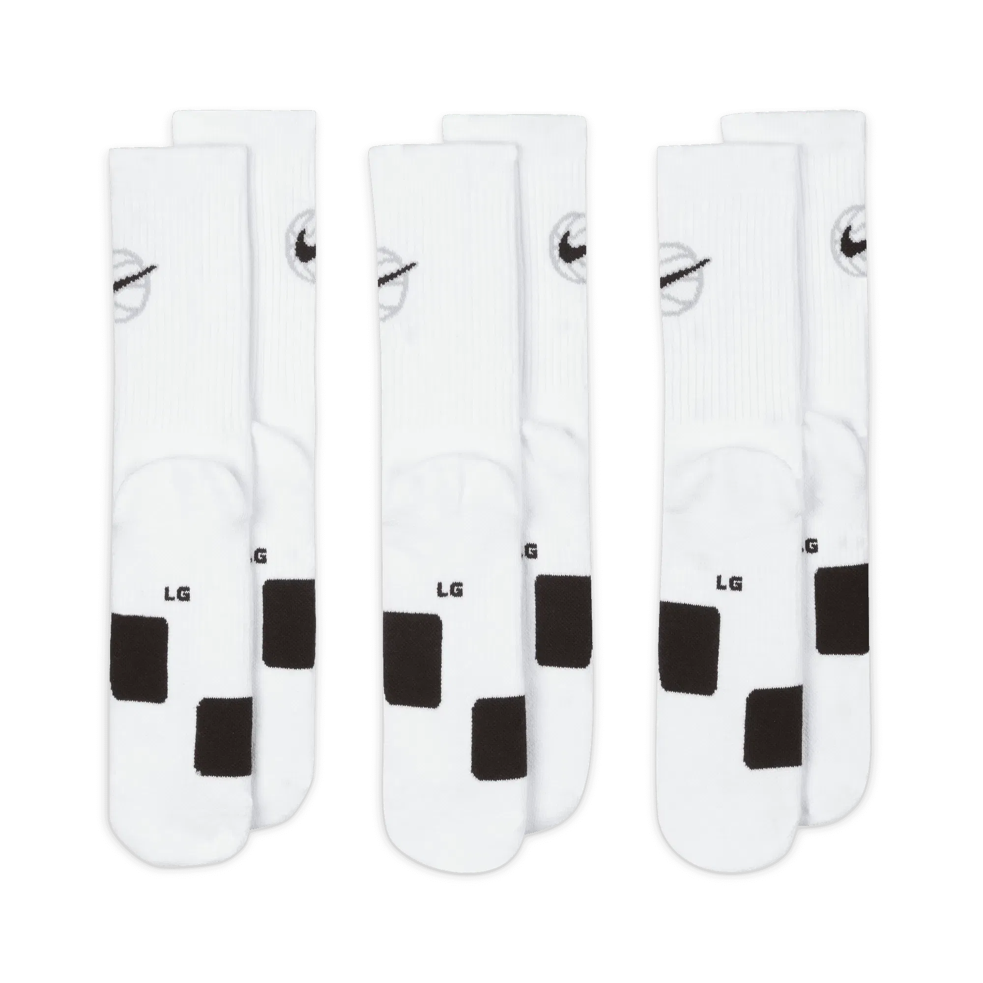 Nike EVERYDAY CREW BASKETBALL SOCKS (3 PACK) - WHITE