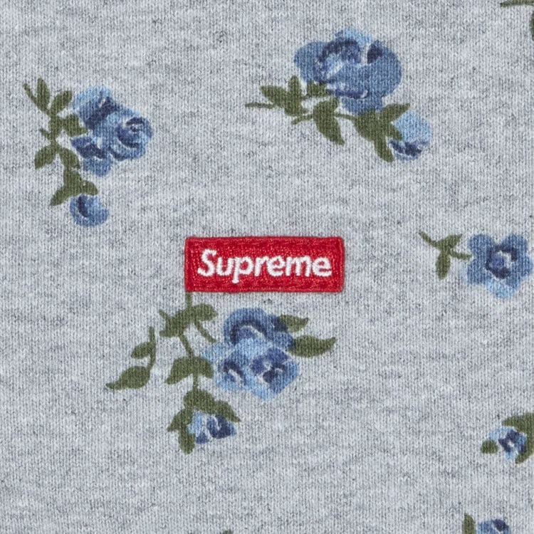 Supreme Small Box Zip Up Hoodie Flowers