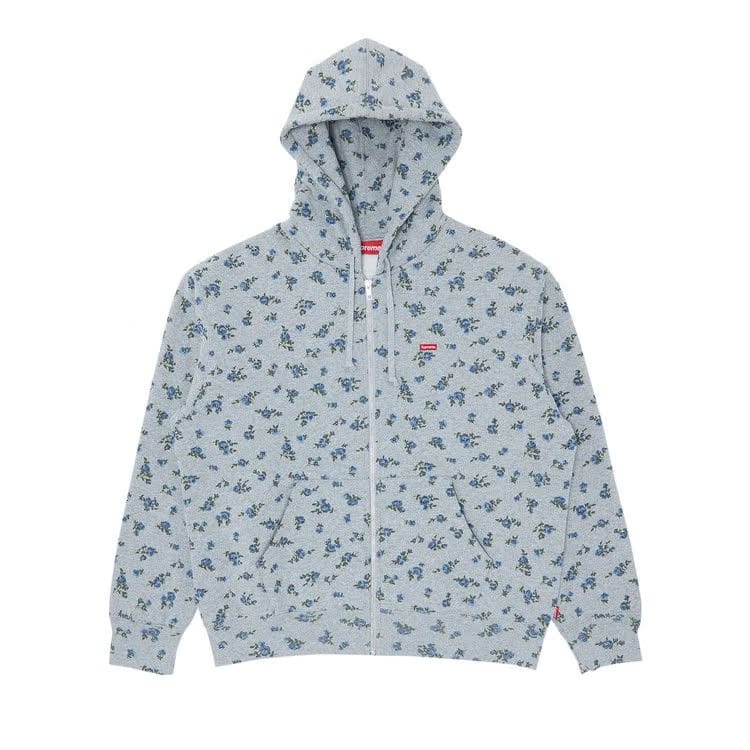 Supreme Small Box Zip Up Hoodie Flowers