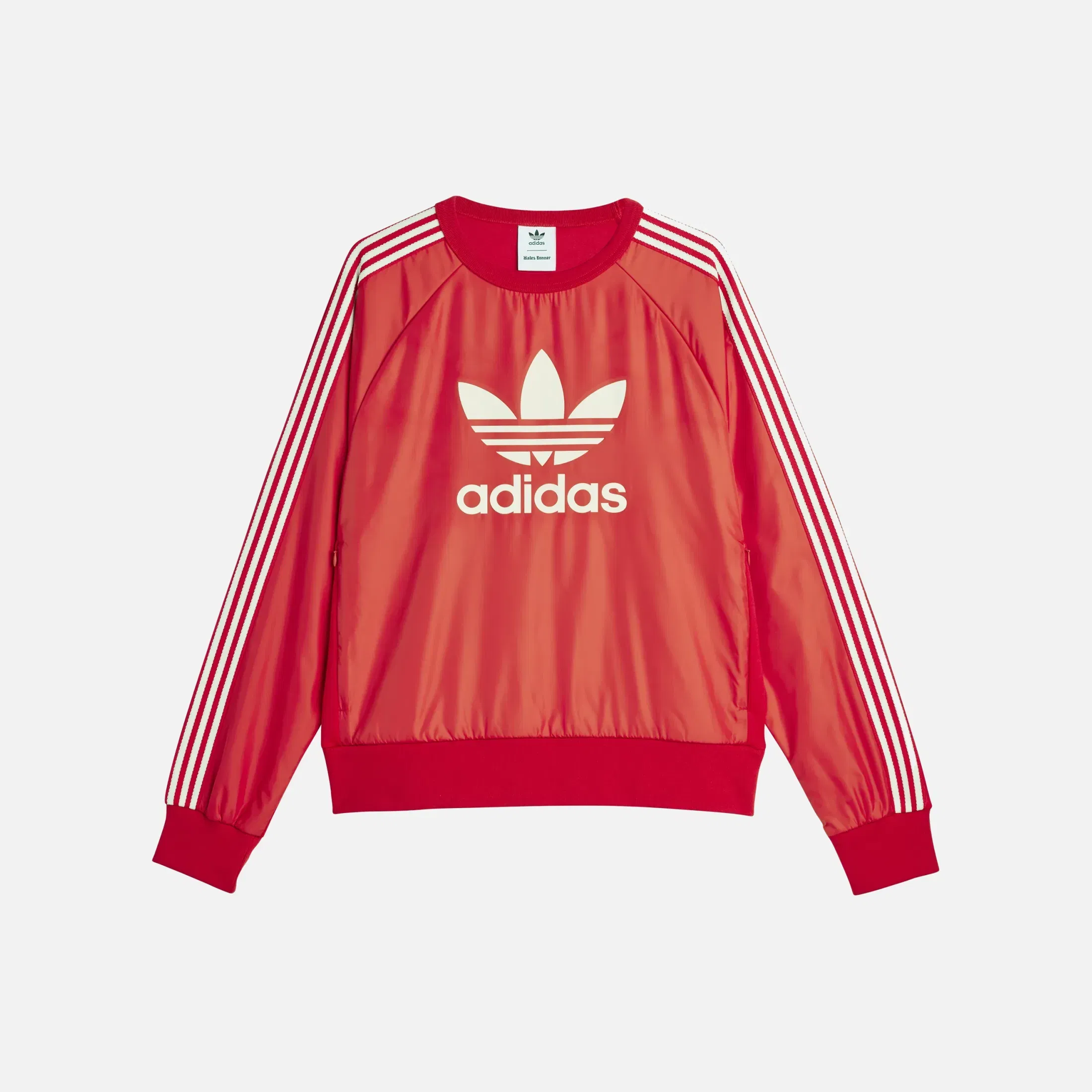 adidas WALES BONNER X ADIDAS NYLON CREW JERSEY - BETTER SCARLET