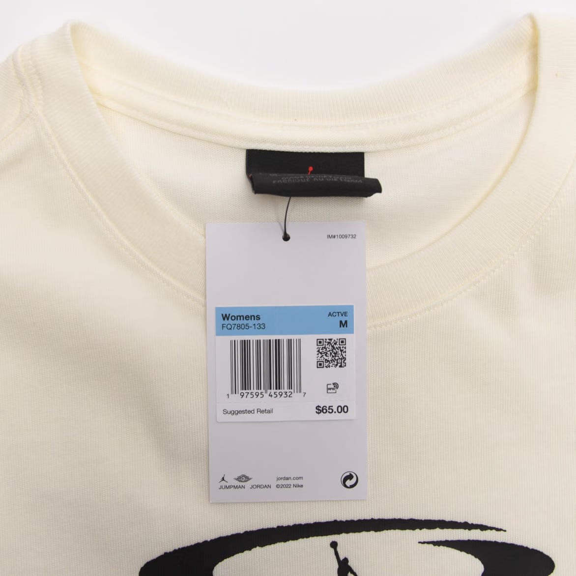 Air Jordan TRAVIS SCOTT X AIR JORDAN WMNS CROPPED TEE - SAIL