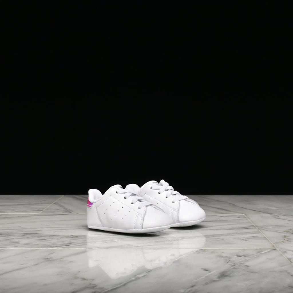 adidas STAN SMITH CRIB - WHITE / METALLIC SILVER
