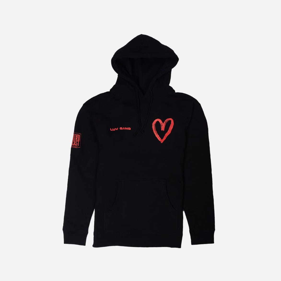 PAT BEV POD LUV GANG HOODIE - BLACK