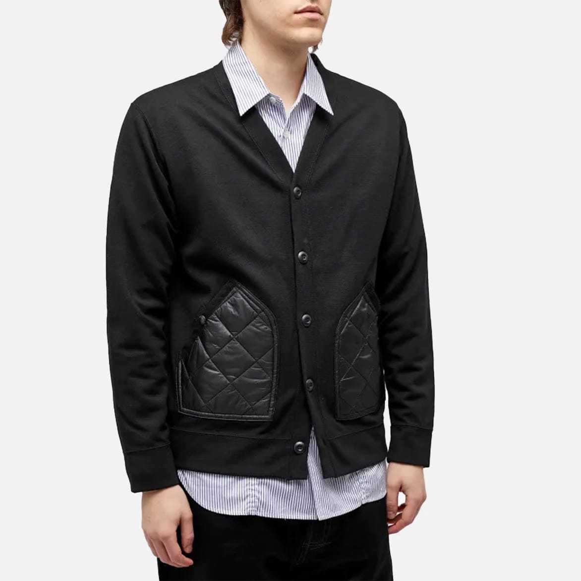Junya Watanabe QUILTED POCKET CARDIGAN - BLACK