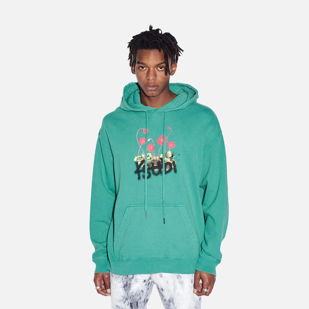 Ksubi GRENOUTASS CUTTER BIGGIE HOODIE - GREEN