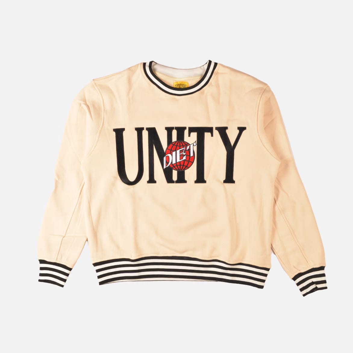 DIET STARTS MONDAY UNITY CREWNECK SWEATSHIRT - WHITE / BLACK