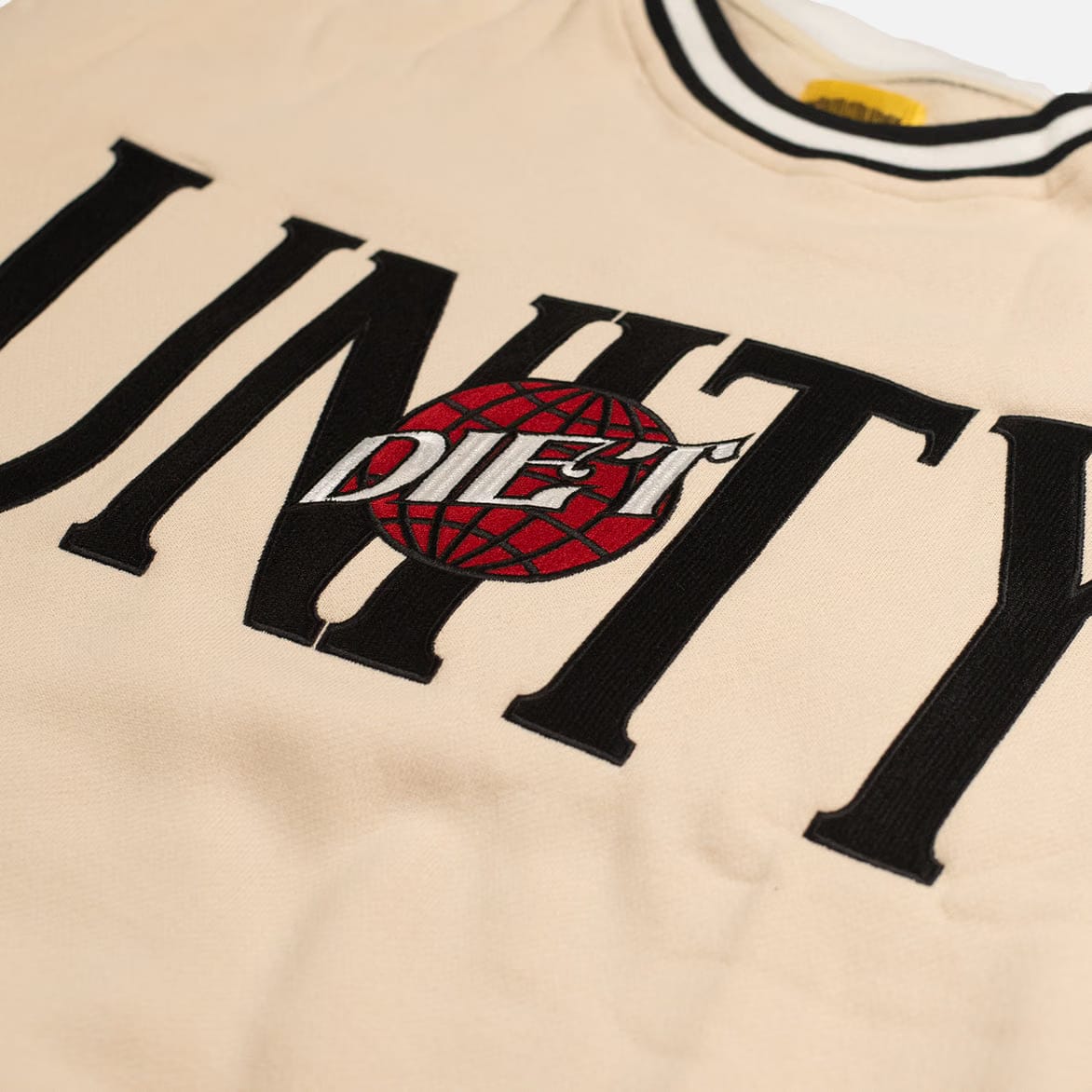 DIET STARTS MONDAY UNITY CREWNECK SWEATSHIRT - WHITE / BLACK
