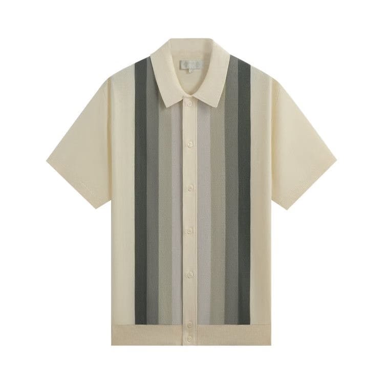 Kith Tilden Shorts-Sleeve Button Up Polo Sandrift