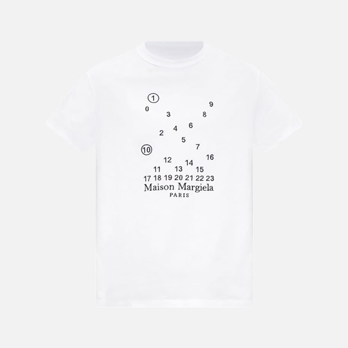 Maison Margiela NUMBERS LOGO TEE - WHITE