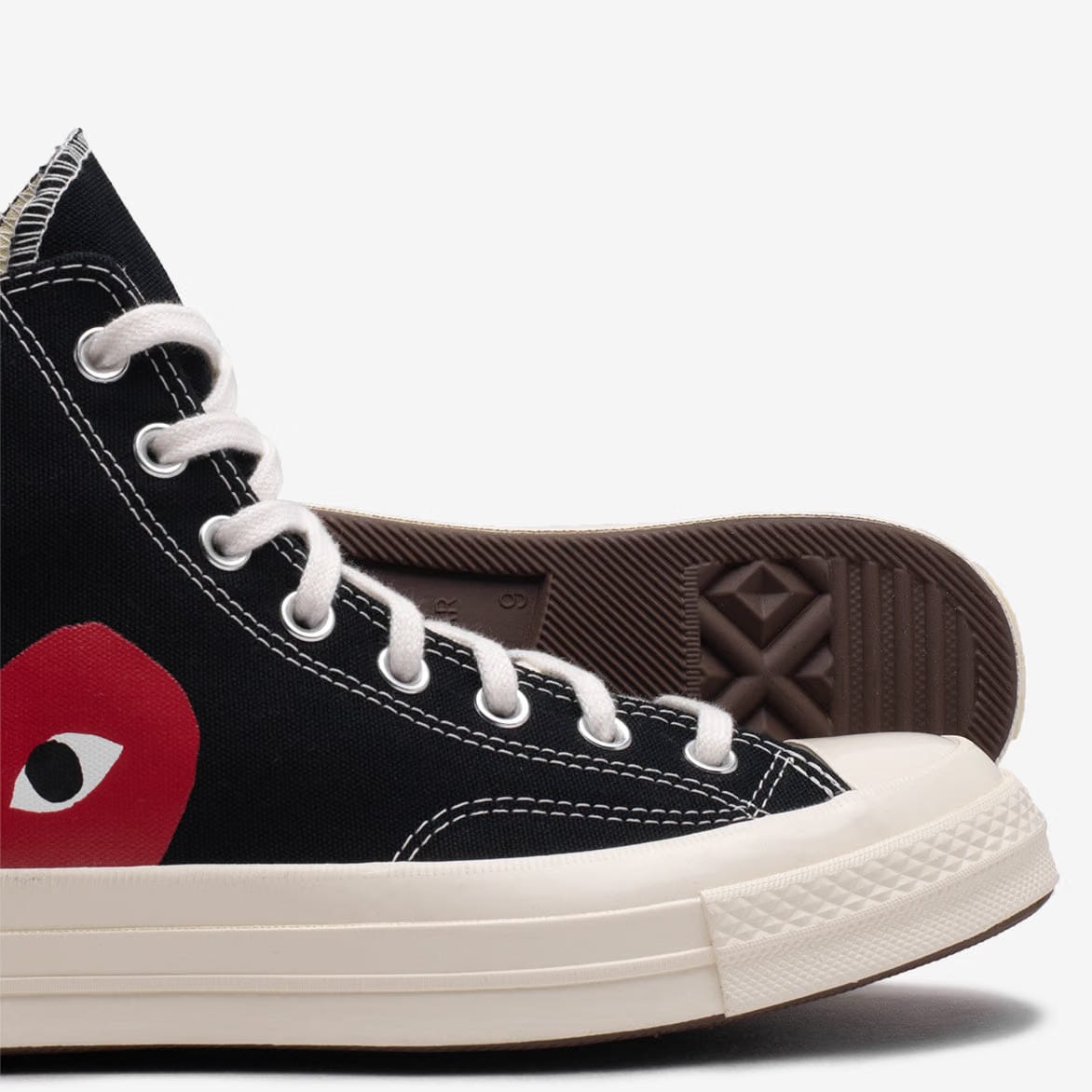 COMME DES GARCONS PLAY CDG PLAY X CONVERSE CHUCK TAYLOR ALL STAR '70 HI - BLACK