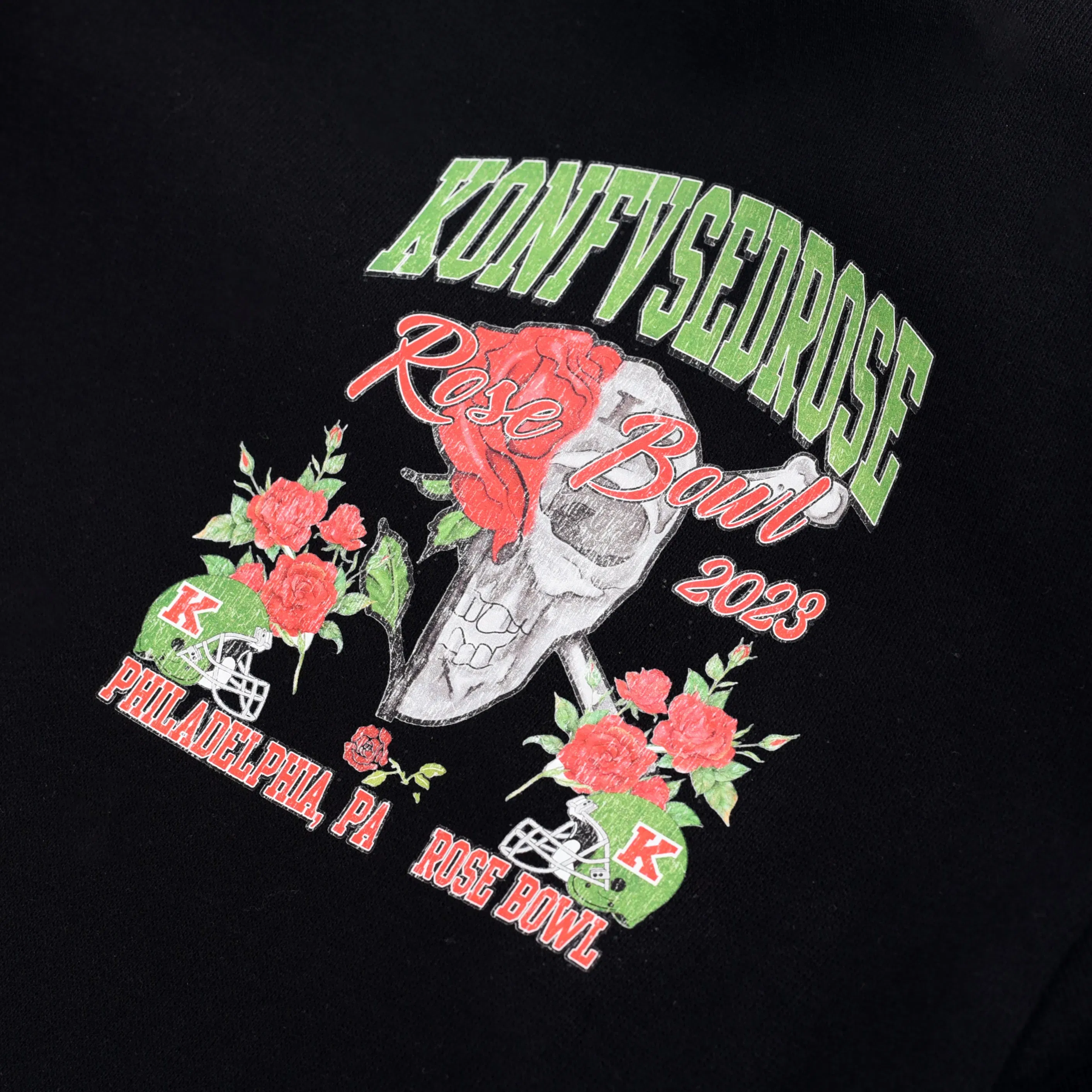 KONFVSEDROSE FOR LAPSTONE "ROSE BOWL" HOODIE - BLACK