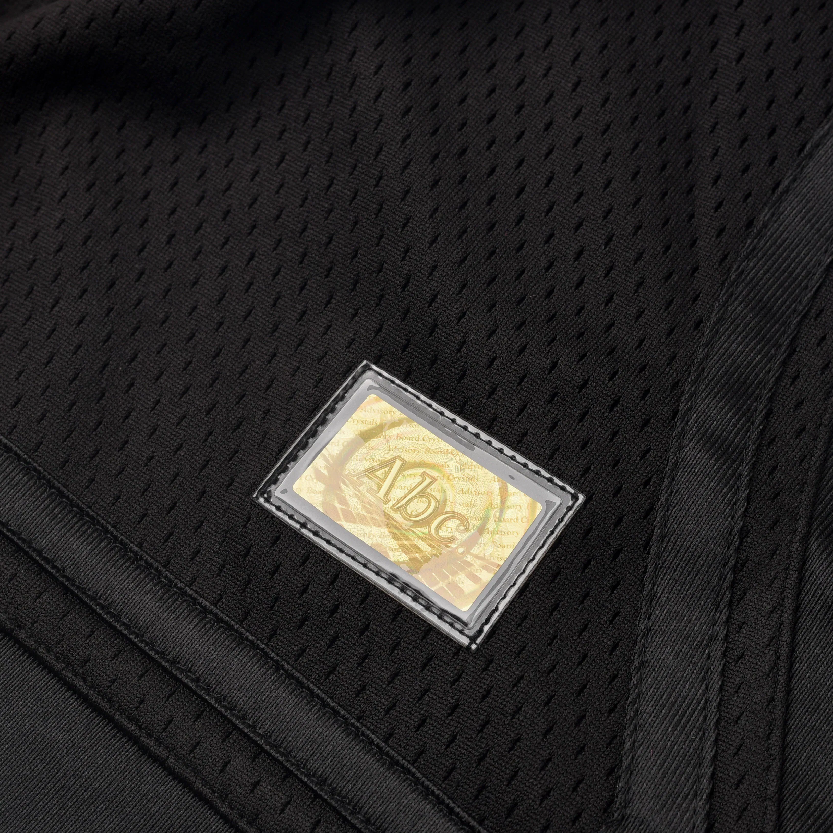 Advisory Board Crystals ABC.123. MESH SATIN BASKETBALL SHORTS - BLACK