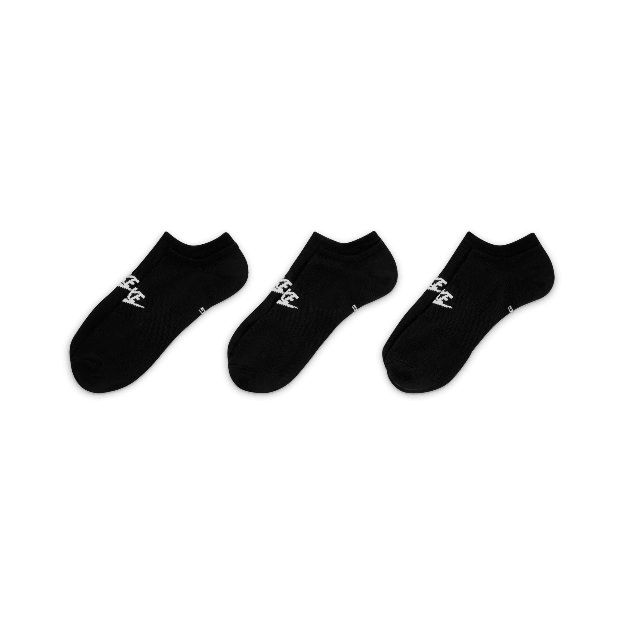NIKE EVERYDAY ESSENTIAL NO SHOW 3PACK SOCKS - BLACK