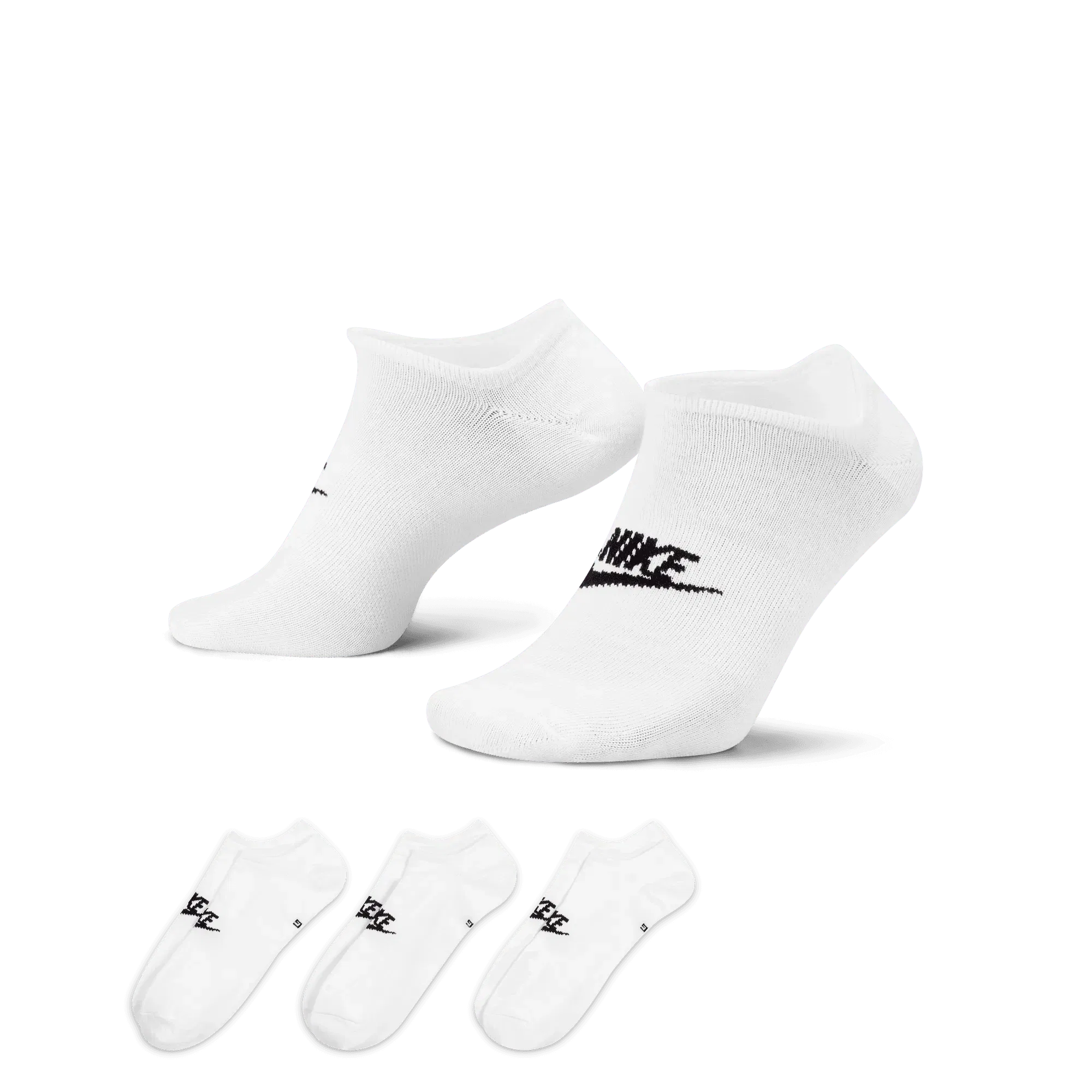 NIKE EVERYDAY ESSENTIAL NO SHOW 3PACK SOCKS - WHITE