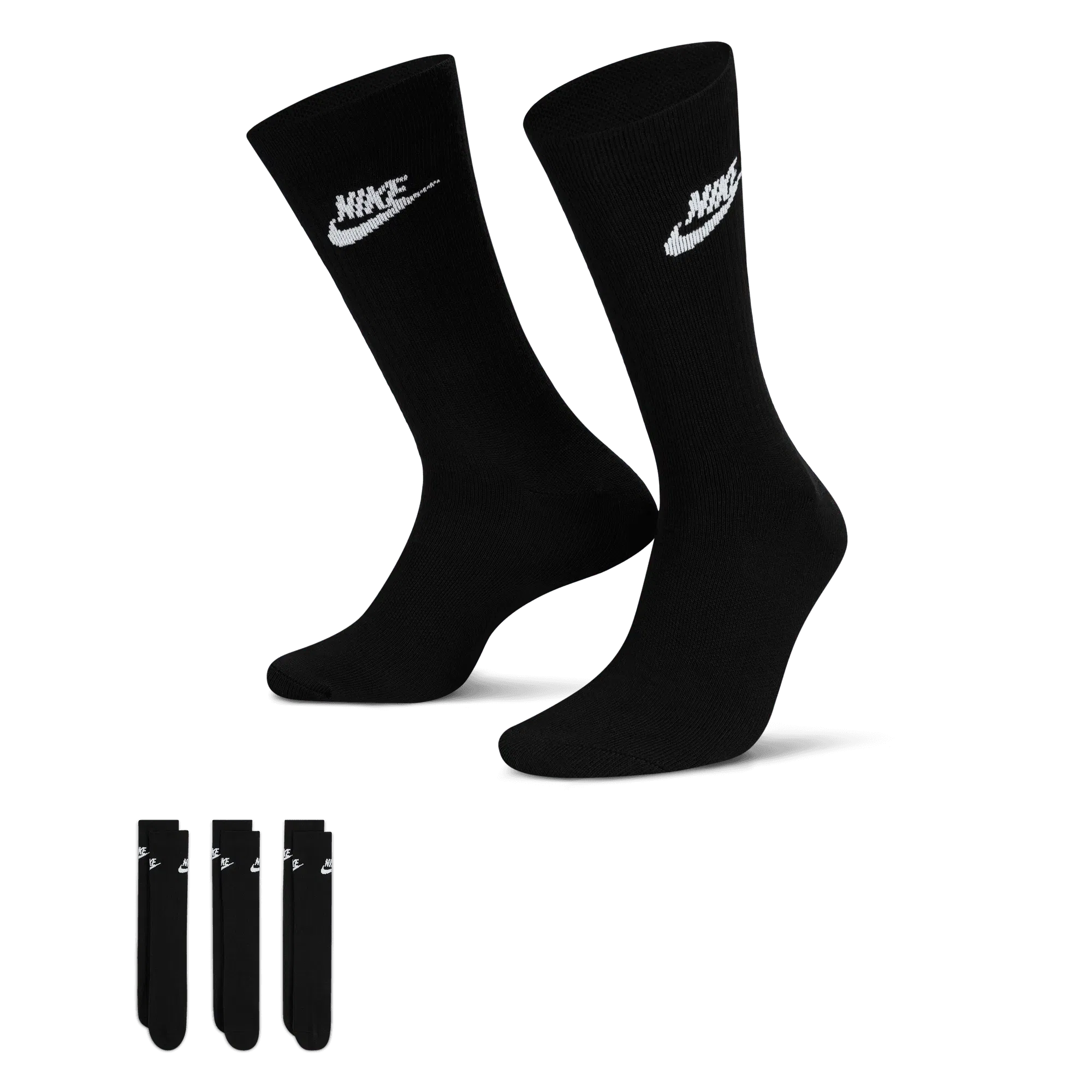 NIKE EVERYDAY ESSENTIAL 3PACK SOCKS - BLACK