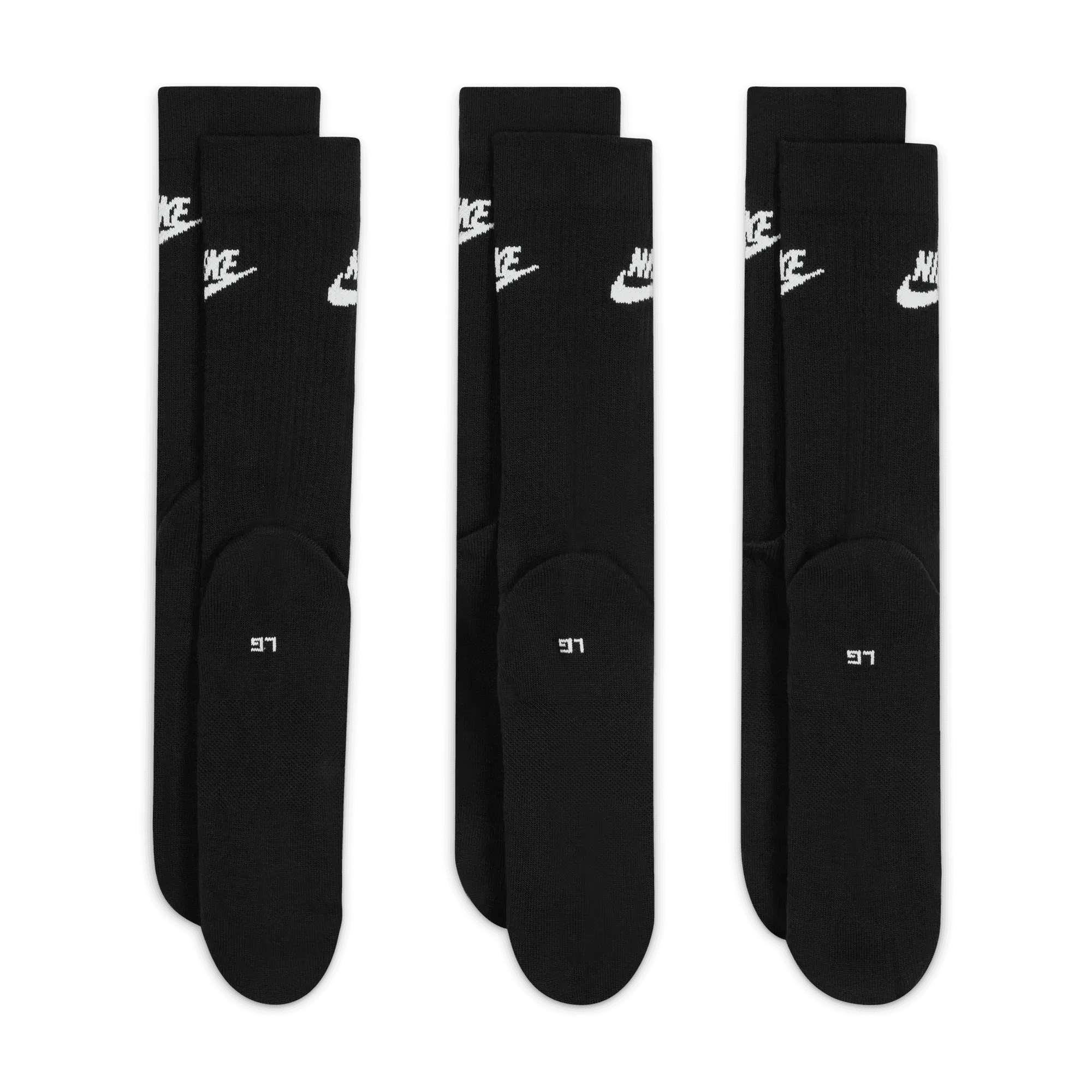NIKE EVERYDAY ESSENTIAL 3PACK SOCKS - BLACK