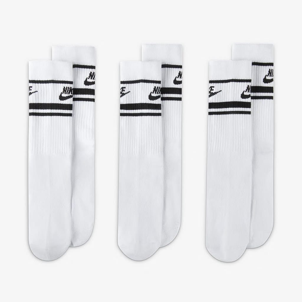 Nike NSW EVERYDAY ESSENTIAL SOCKS 93 PACK) - WHITE / BLACK