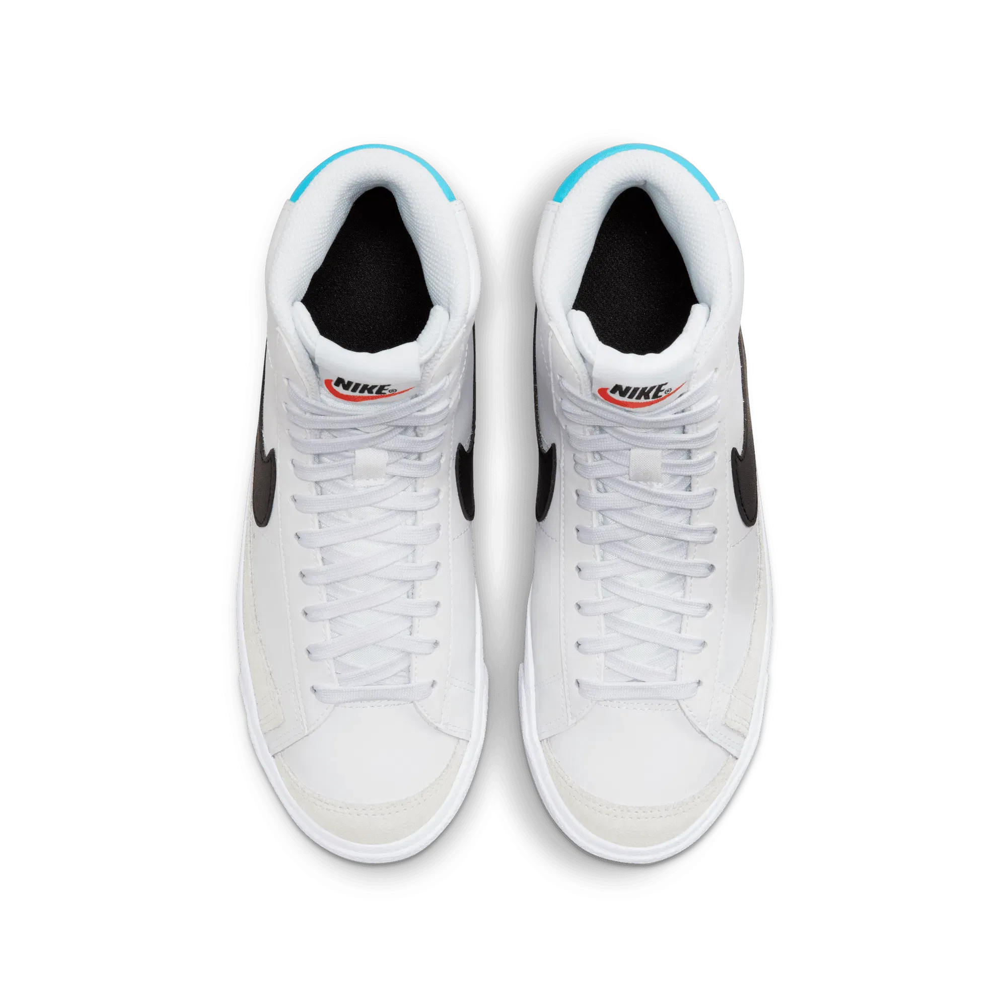 NIKE BLAZER MID `77 (GS) - WHITE / BLUE LIGHTNING