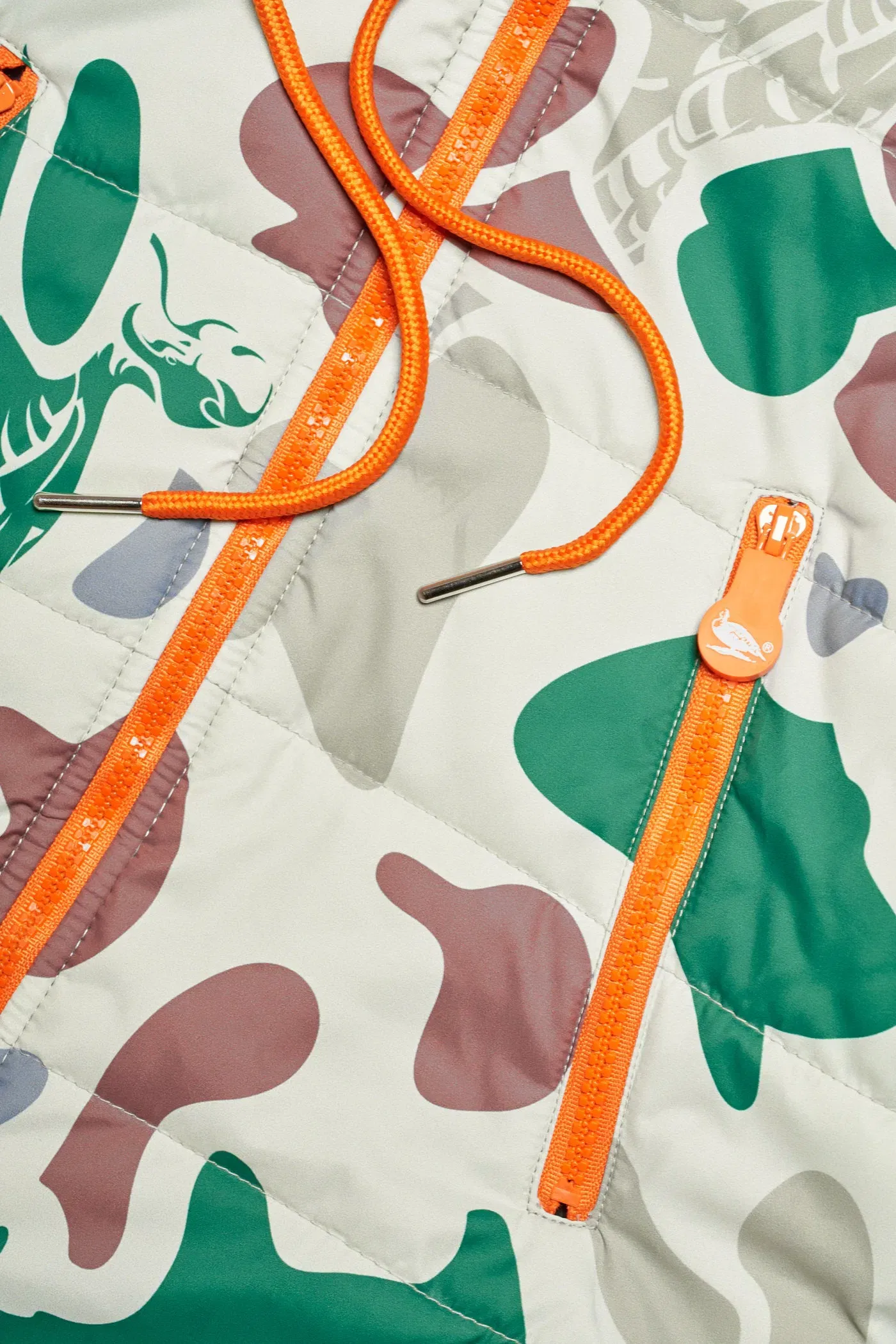 UGLYDUKLYN MILITARY CAMO PUFFER JACKET - TAN