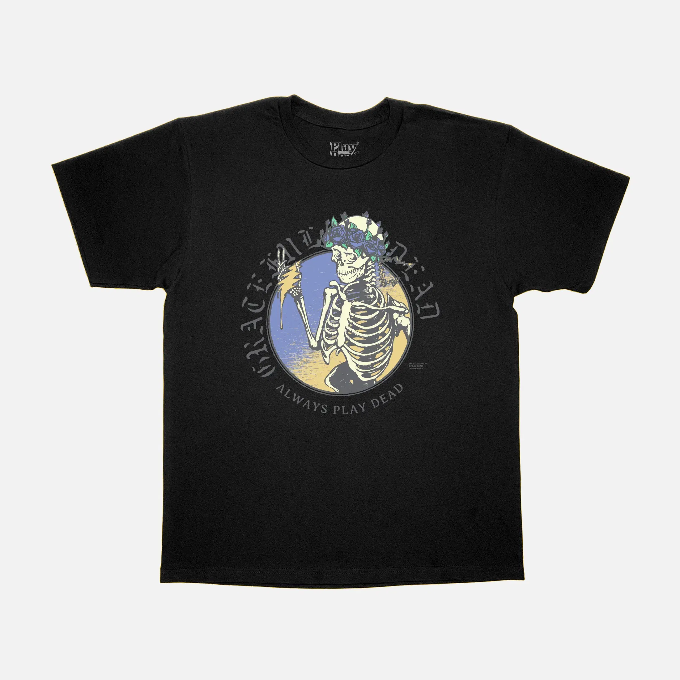 PLAY DEAD MELTING BOLT SS TEE - BLACK