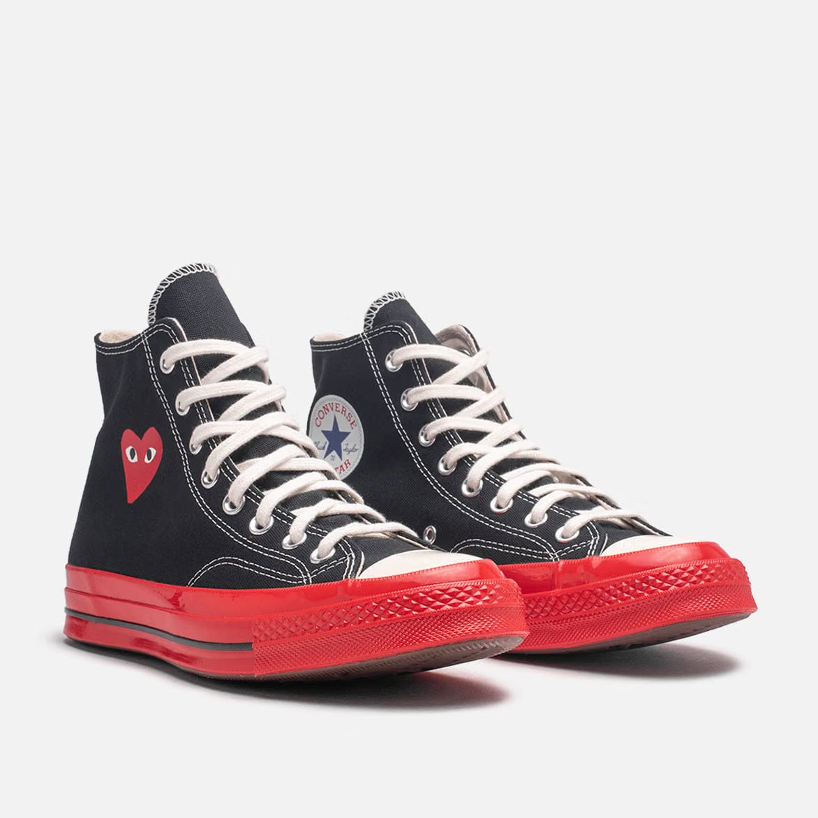 COMME DES GARCONS PLAY CDG PLAY X CONVERSE CHUCK 70 HIGH - BLACK / RED