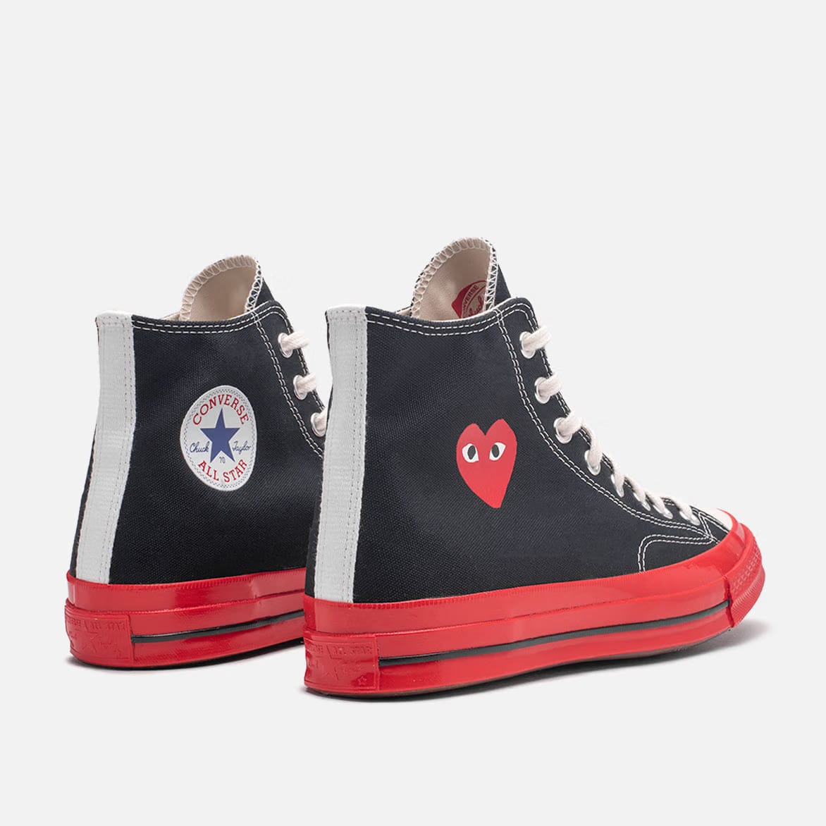 COMME DES GARCONS PLAY CDG PLAY X CONVERSE CHUCK 70 HIGH - BLACK / RED