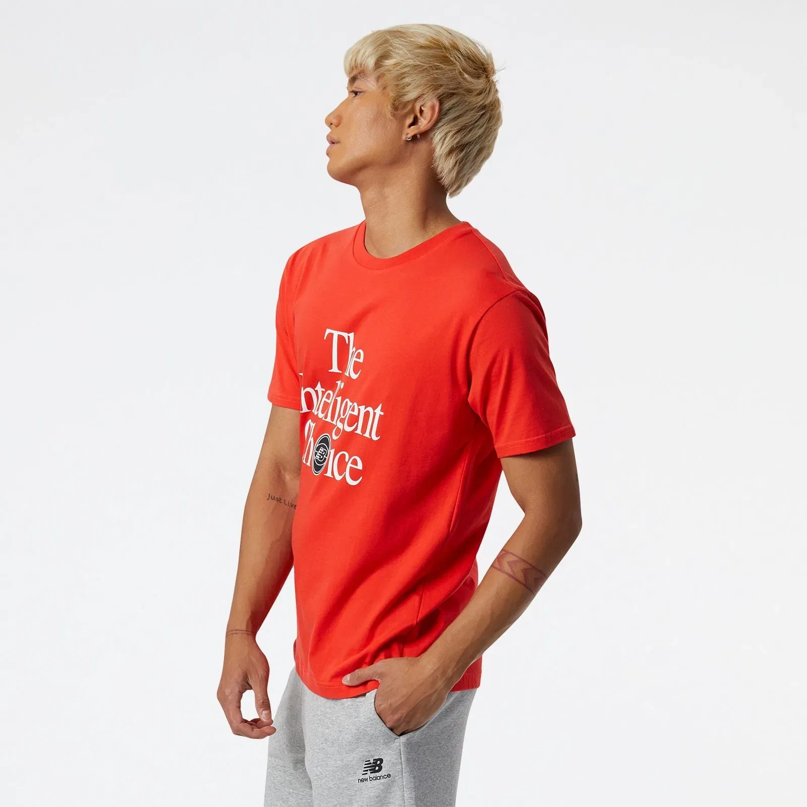 New Balance NB Hoops Essential Tee - ENERGY RED