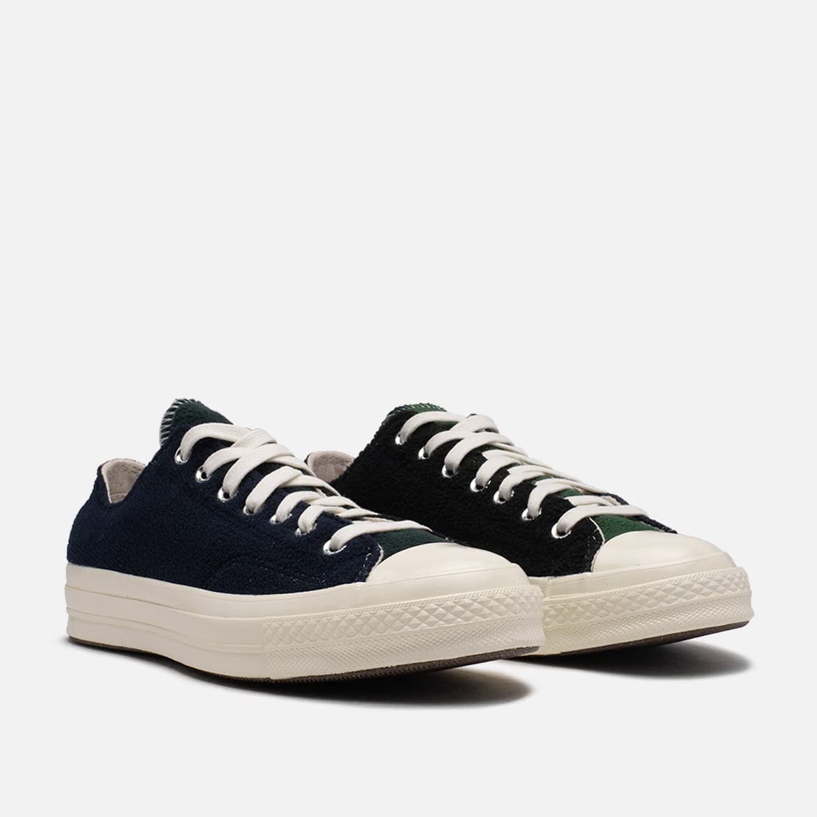 Converse RENEW CHUCK 70 OX UPCYCLED FLEECE - BLACK / BLUE / GREEN