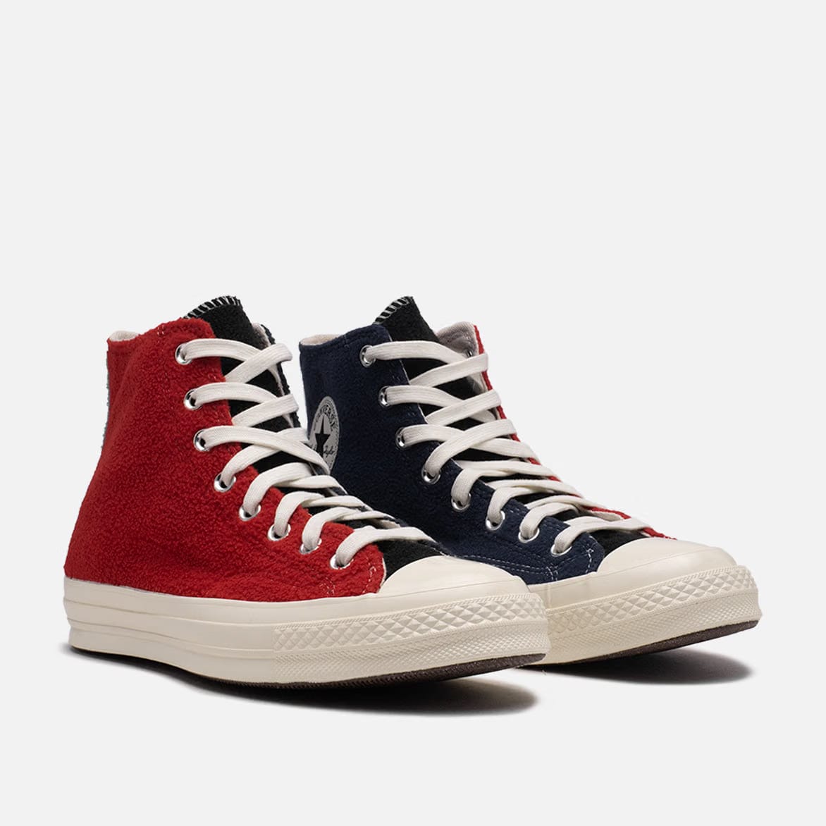 Converse RENEW CHUCK 70 HIGH UPCYCLED FLEECE - RED / BLACK / BLUE