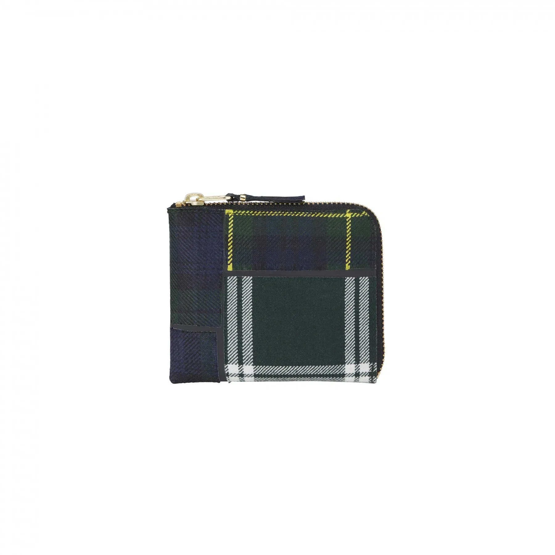 COMME DES GARCONS WALLET SA3100TP TARTAN PATCHWORK - GREEN