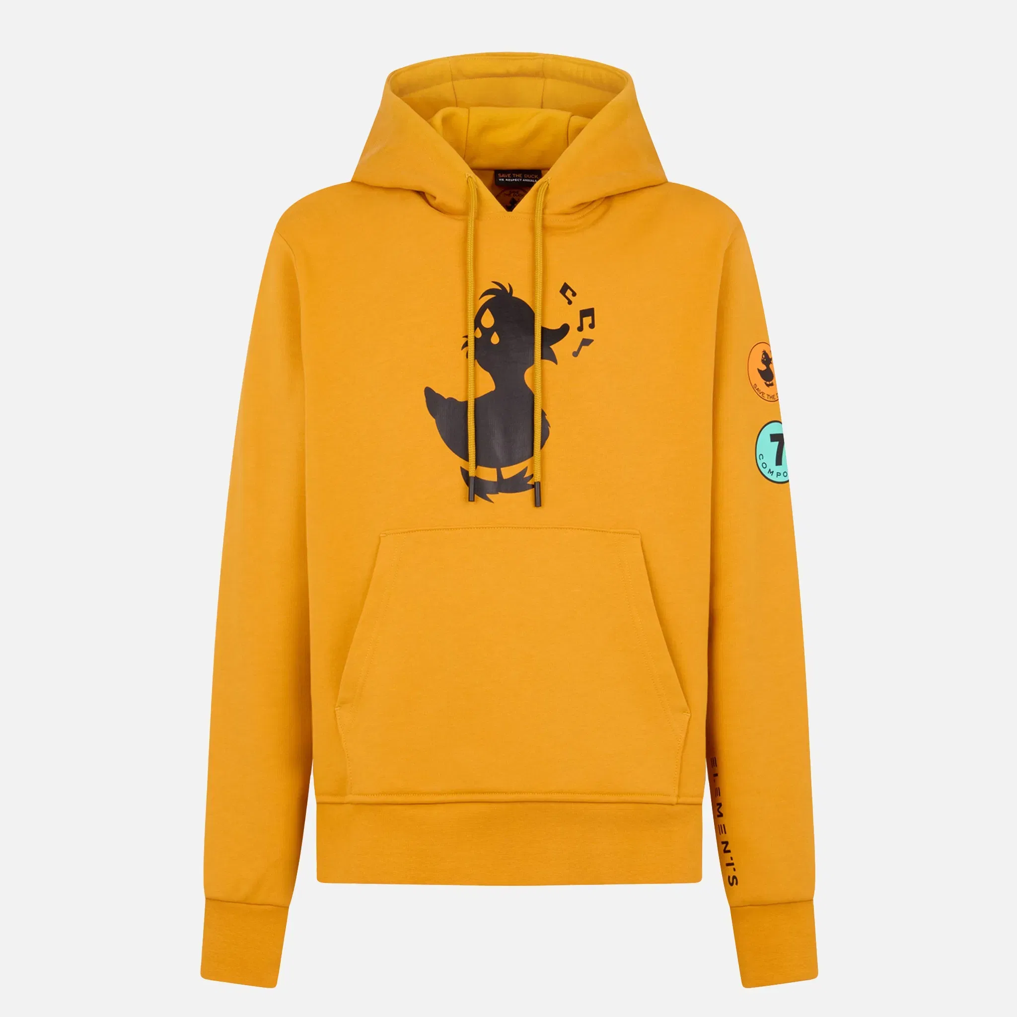 Save The Duck COMPOUND X SAVE THE DUCK "DUCK" HOODIE - YELLOW / BLACK