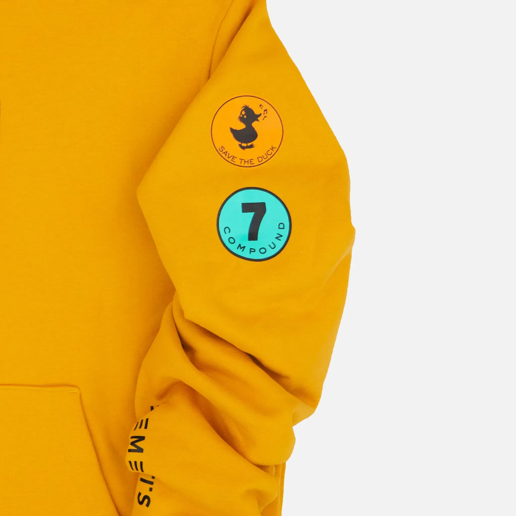 Save The Duck COMPOUND X SAVE THE DUCK "DUCK" HOODIE - YELLOW / BLACK