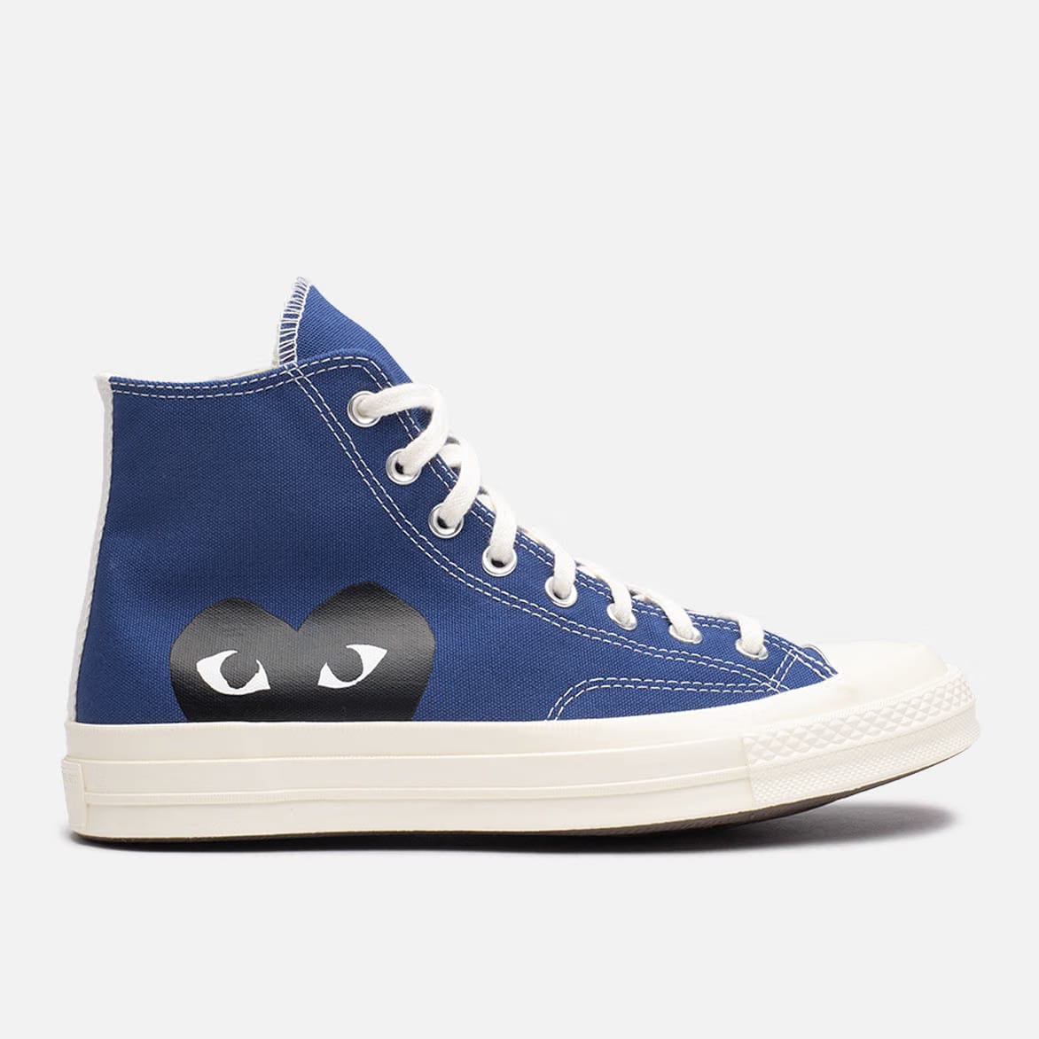COMME DES GARCONS PLAY CDG PLAY X CONVERSE CHUCK 70 HIGH "BLACK HEART" - BLUE QUARTZ