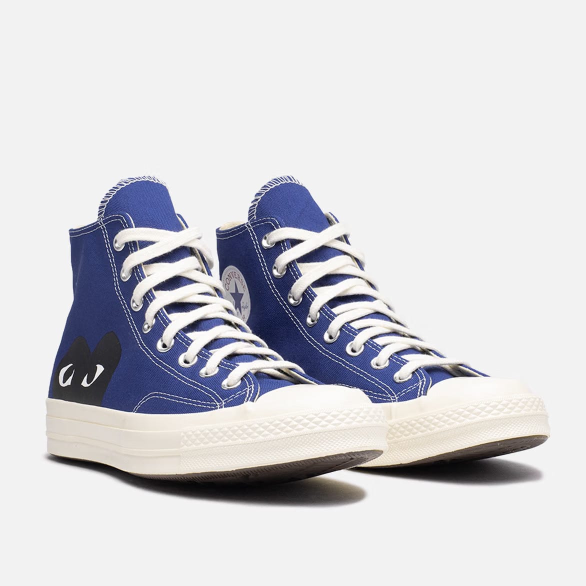 COMME DES GARCONS PLAY CDG PLAY X CONVERSE CHUCK 70 HIGH "BLACK HEART" - BLUE QUARTZ