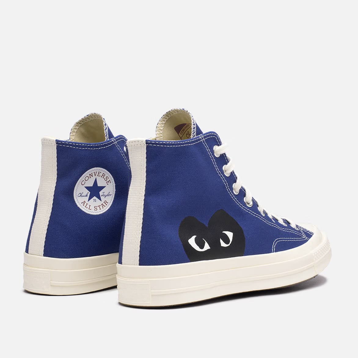 COMME DES GARCONS PLAY CDG PLAY X CONVERSE CHUCK 70 HIGH "BLACK HEART" - BLUE QUARTZ