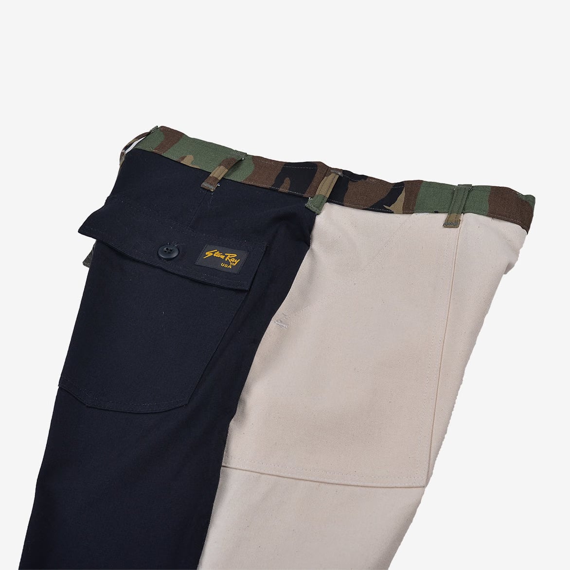 stan ray RECONSTRUCT TAPER FATIGUE PANT - NATURAL / TIGER (3)