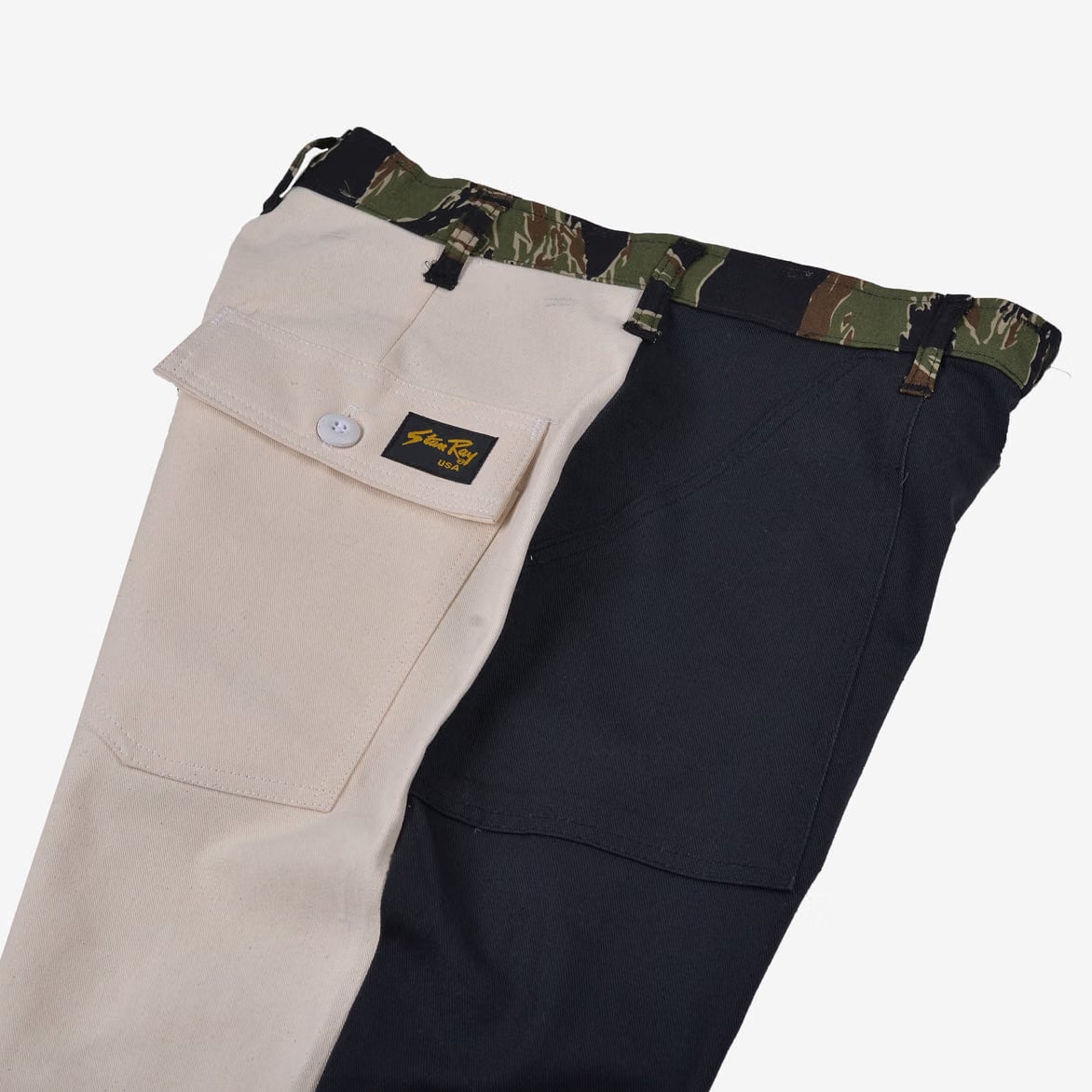 stan ray RECONSTRUCT TAPER FATIGUE PANT - NAVY / WOODLAND (2)
