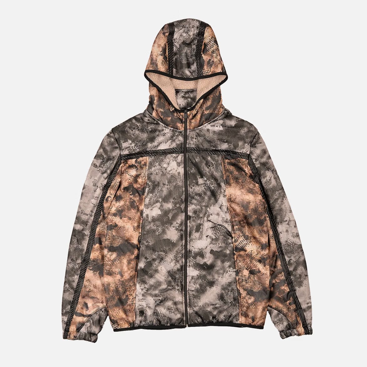 1017 ALYX 9SM MESH POLAR FLEECE ZIP UP HOODIE - CAMO