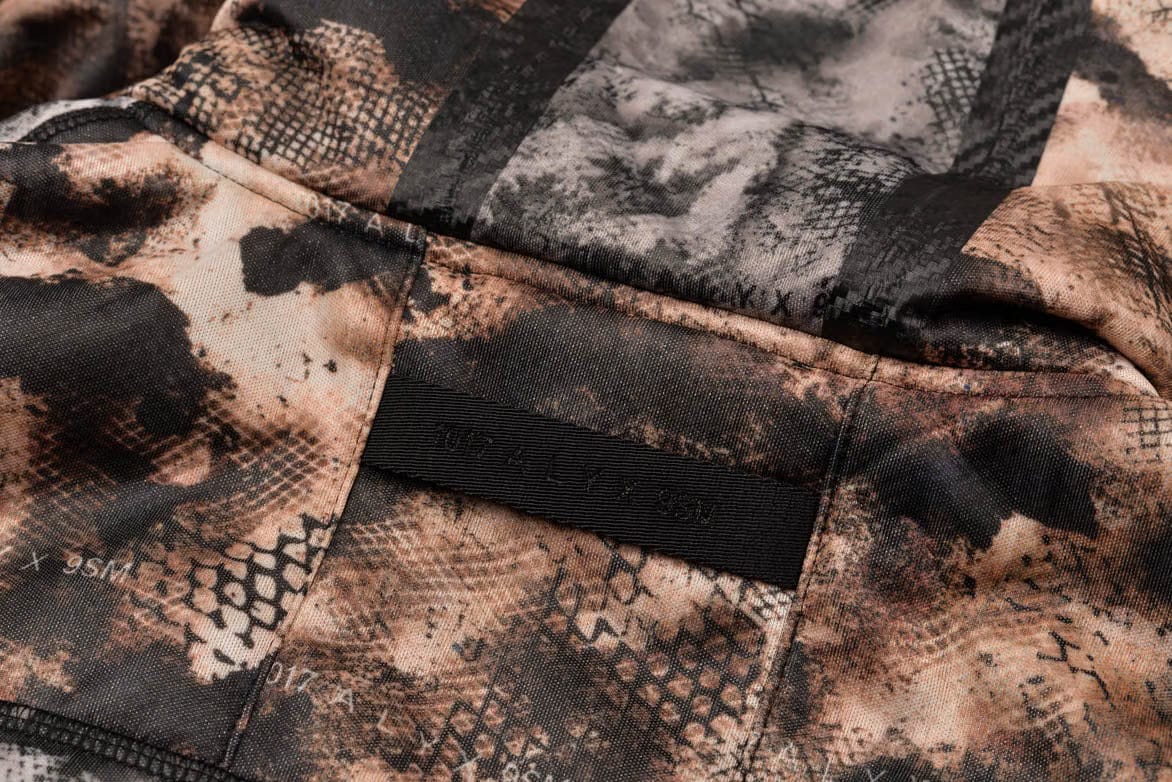 1017 ALYX 9SM MESH POLAR FLEECE ZIP UP HOODIE - CAMO