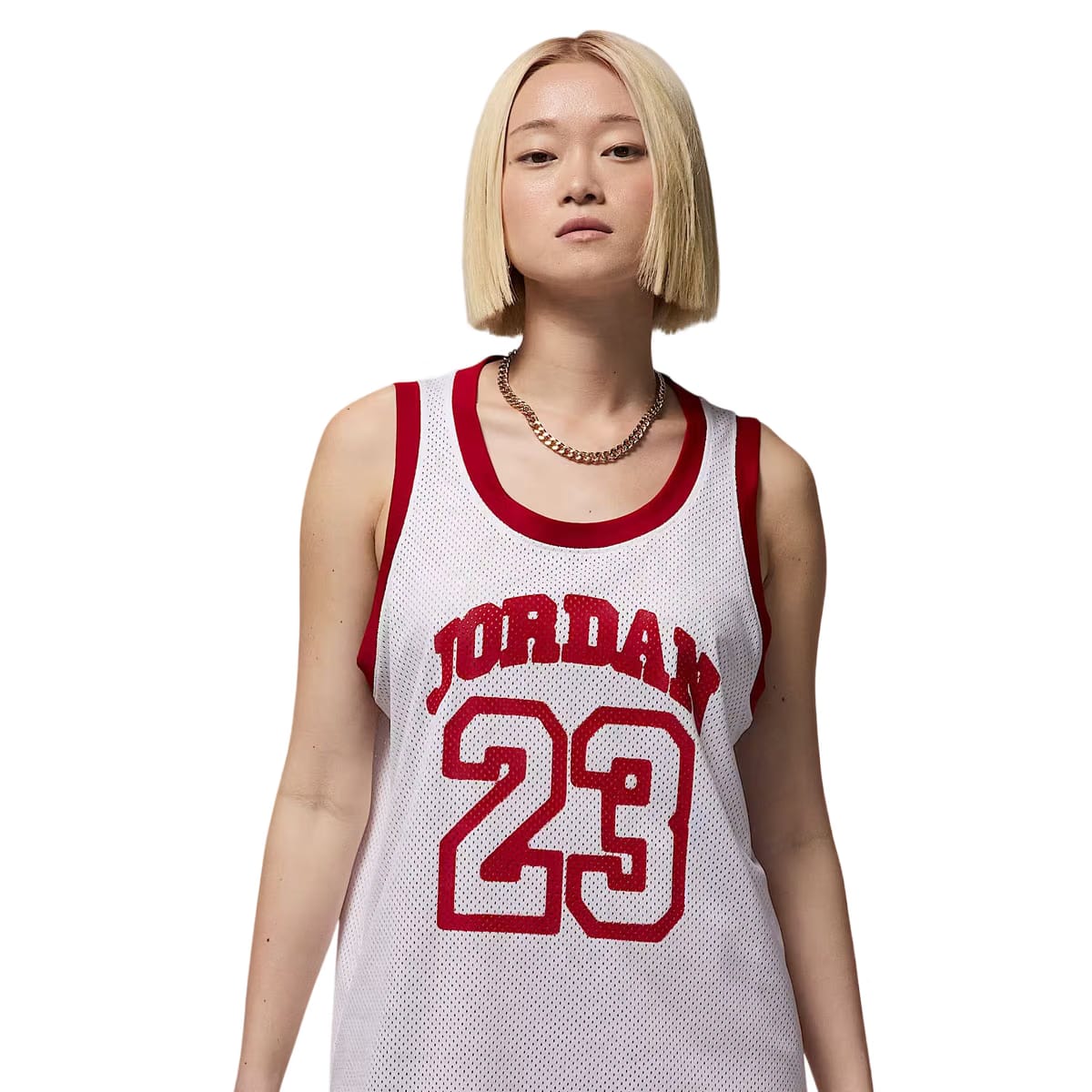 Air Jordan Jersey Tank 'White Varsity Red'